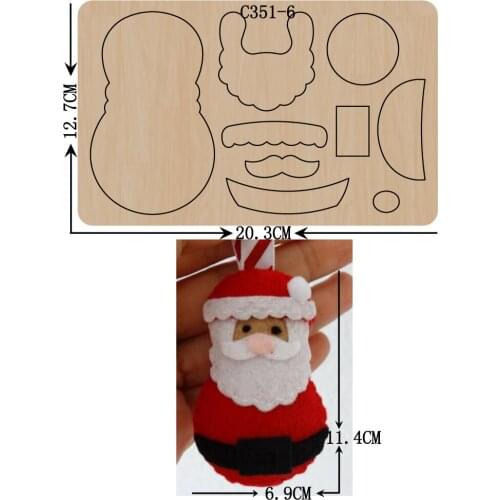 New Santa Claus Wooden die Scrapbooking C-351-6 Cutting Dies
