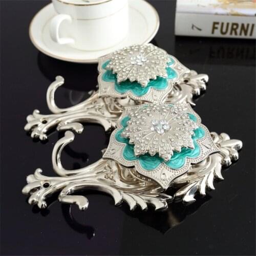 NEW Rhinestones Luxury Flower Alloy Curtain Tie Back Wall Hooks Tieback Holders Hat Coat Robe Hanger Accessories Home Decor