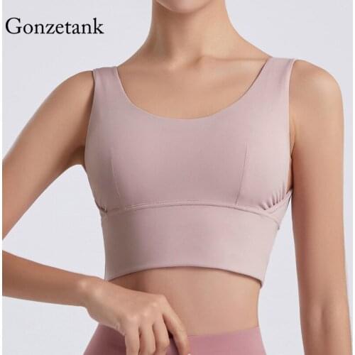 New U-shaped Back Yoga Vest Sports Bra for Women Gym High-Intensity Running Shockproof Fitness Gathered Underwear Sport Crop Top