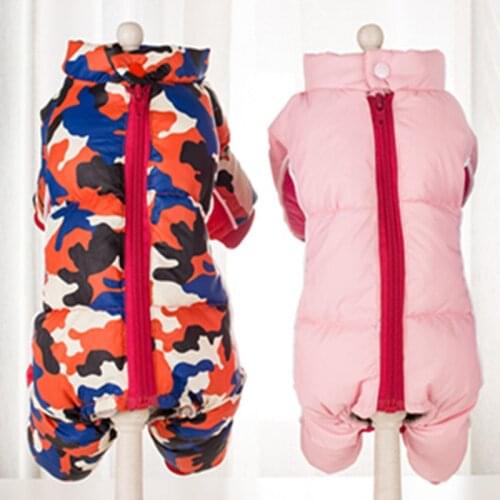 Girl Dog Clothes Winter Pet Clothing Thicken Warm Dog Jumpsuit Coat Outfit Garment Puppy Small Dog Costumes Apparel Overalls