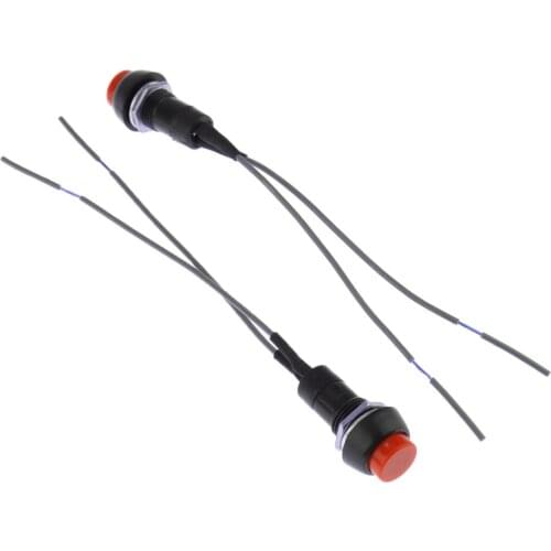 Plastic Red Horn Push Button Momentary Switch for Car Dashboard Light 50x