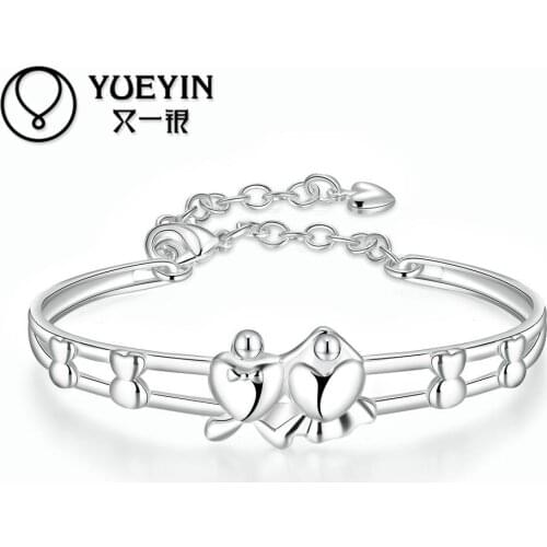 Silver plated bracelet&bangles for women Engagement jewelry bangles pulseira bijoux women joias Factory price