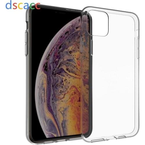 DSCACC Transparent Clear Soft TPU Cover Case for iPhone 11 6.1 11pro 5.8 11 PRO MAX 6.5 X XS 5.8 XS Max 6.5 100pcs