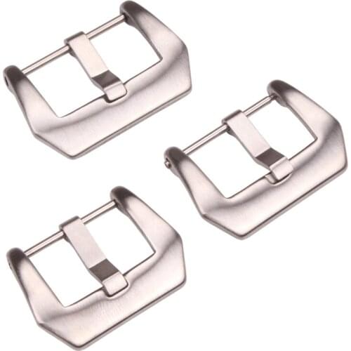 20mm 22mm 24mm Watch Band Buckle Stainless Steel Silver Brushed Screw in Watchbands Clasp Watches Accessories