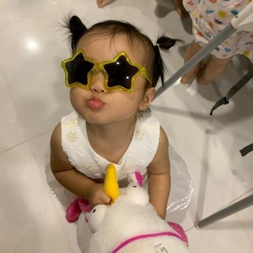 Trend 2021 Red Five-Pointed Star Children Sunglasses Girls Boys Baby Lovely Color Kids Sun Glasses Cute Blue Yellow Shades
