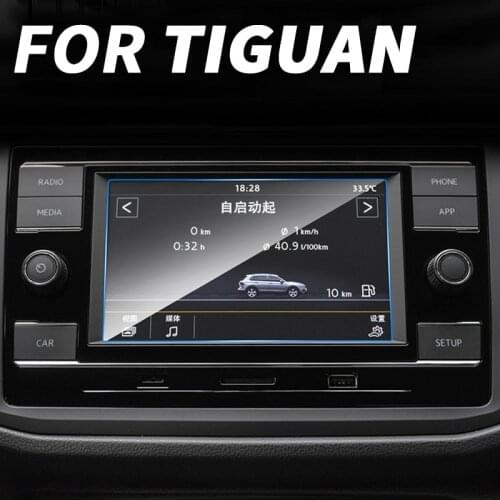 For Volkswagen VW Tiguan MK2 2016-2019 2020 2021 Car Navigation Screen Glass Film Screen HD Protective Film Interior Decoration