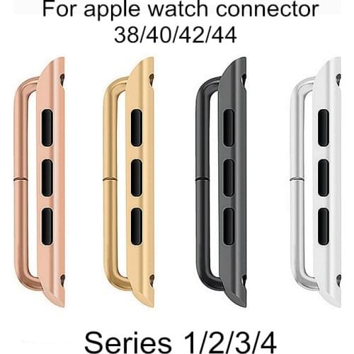 ZAZAC Adapter For Apple Watch band apple watch 4 3 iwatch strap 42mm/38mm 44mm/40mm Stainless Steel clasp adaptor connector