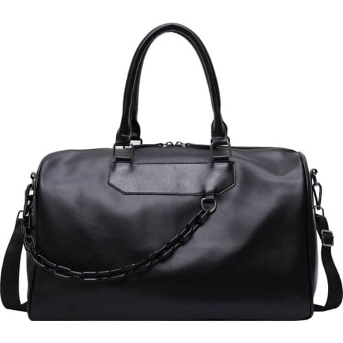 Women Sport Gym Bag PU Leather Fitness Handbag Large Travel Gym Bag 2020 Black Blue Pu Shoulder Bag Sac De Sport 2 Size