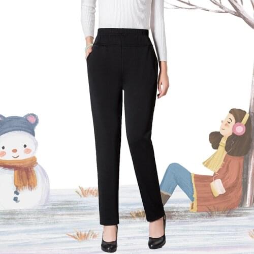Winter Thick Leggings Fashion Solid Slim Pants Slim Fleece Warm Pencil Pant Black High Waist Leggings Trouse Lady Pantalon Femme