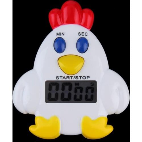 1pcs Mini Plastic Chicken Home Kitchen Timer 99 Minutes 59' Mechanical Timer Cooking Alarm Bell Baking Reminder Popular Newest