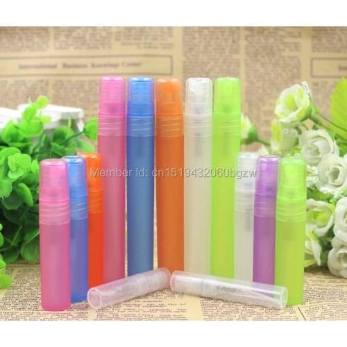 3ml 5ml 10ml 15ml 20ml 30ml colorful Plastic Perfume Spray Bottle Cosmetic Water Sample Tube Refillable Pen Travel Container