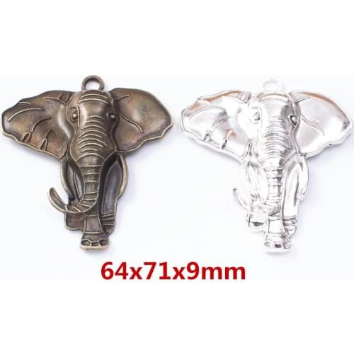 3 pieces of retro metal zinc alloy elephant Pendant for DIY handmade jewelry necklace making 8216
