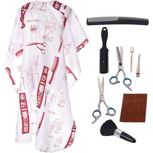 9pcs/set Hair Cutting Thinning Scissors Shears Set Comb Brush Set for Home