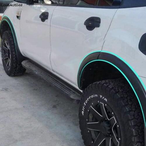 Car Wheel Eyebrow Trim Rubbing Bumper strip Decorative stickers Car Accessories For Toyota Fortuner 2016 2017 2018 2019 2020