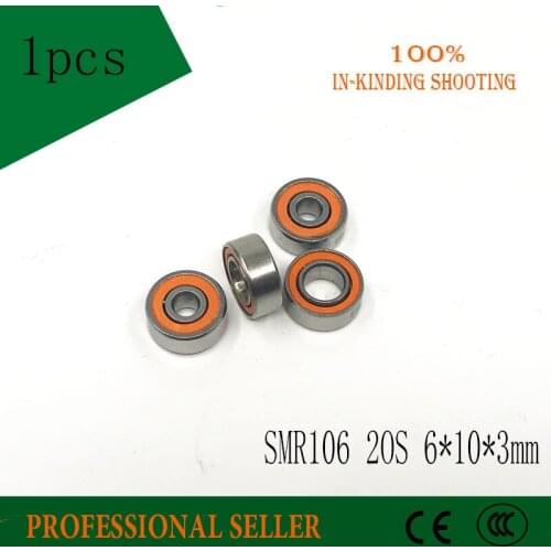 Free Shipping 1pcs 6x10x3 Hybrid Ceramic Stainless Greased Bearing SMR106C 2OS A7 smr106c SMR106 2OS