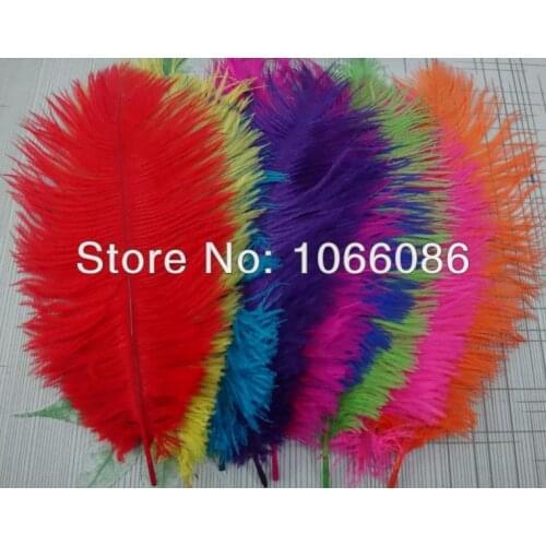Free Shipping! 100pcs/lot 25-30cm 10-12" Top quality ostrich feathers ostrich drab feather plumes