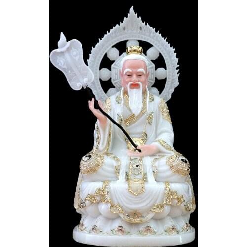 38cm large HOME family protection Temple Altar Worship Taoism ZU SHI TAI SHANG LAO JUN God gilding jade BUDDHA FENG SHUI statue