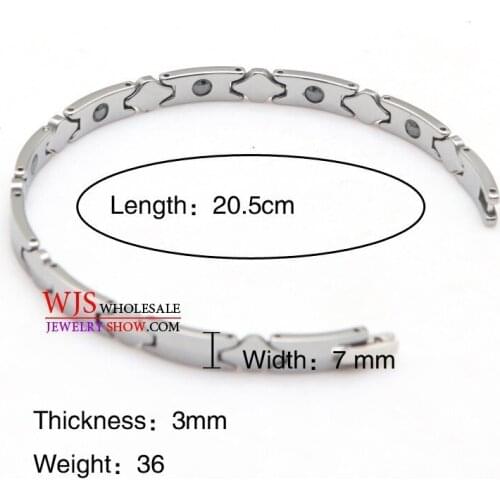Tungsten carbide Polished Unisex Mens Tungsten Steel bracelet Carmen Rolo Chain bracelet bracelets for men jewelry