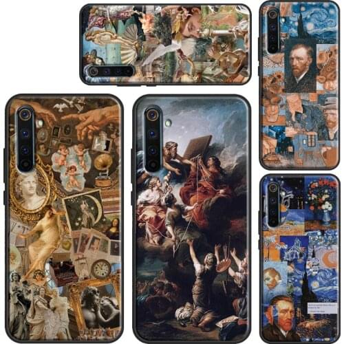 Renaissance Famous painting Collage Case For OnePlus 9 8 Pro Nord 7T 8T 9R Cover For Realme C3 C21 C11 C15 GT Neo 6 7 8 Q3 Pro