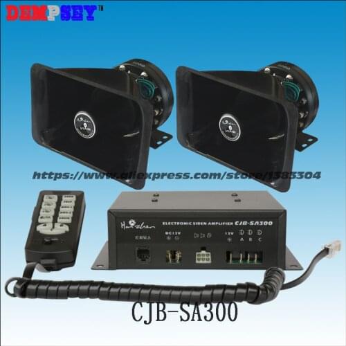 CJB-SA300 Dual channel 300w alarm siren, 300W Speaker alarm, 9Tone,MIC, Police/emergency/fire vehicle for siren, with speaker