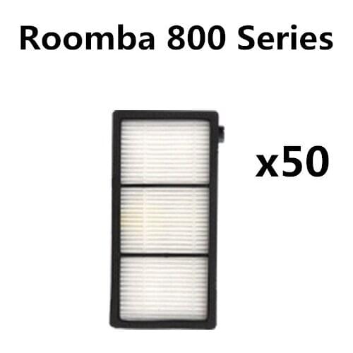 50pcs Washable Accessories Hepa Filter For irobot Roomba 800 Series 820 830 840 850 860 870 890 Robot Vacuum Cleaner Part