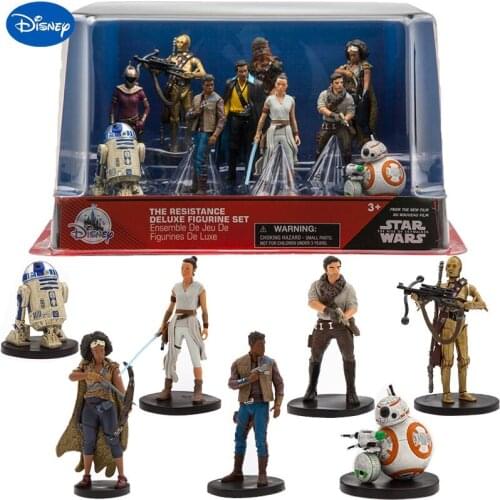 Disney Star Wars Mandalorian Resistance 10Pcs First Order Robot Bb8 R2-D2 Doll Action Toys Ornaments Collectable Birthday Gift