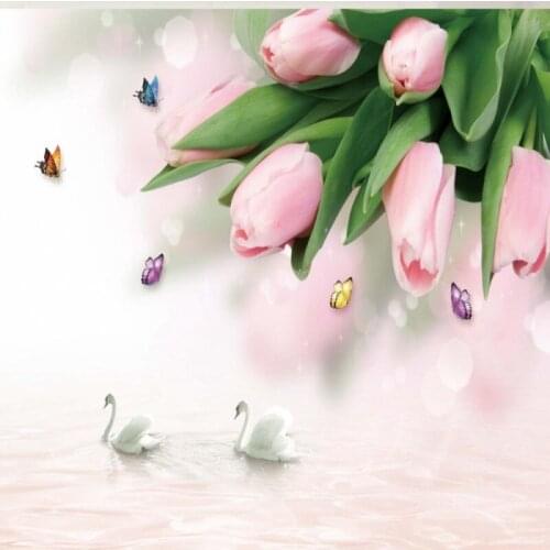 Dropshipping Colomac Floral Wallpaper Romantic Rose Wall 3d Mural Wallpaper for Walls 3 D Living Room Papel Pintado De Pared