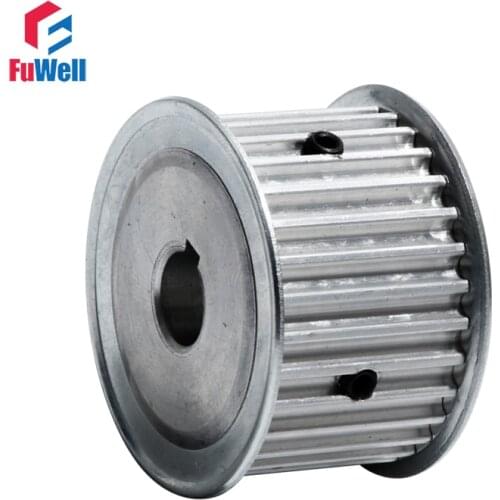 HTD5M-32T Timing Pulley 27mm Width Aluminum Alloy Toothed Belt Pulley With Keyway 12/14/15/19/20mm Bore 32Teeth Gear Pulley