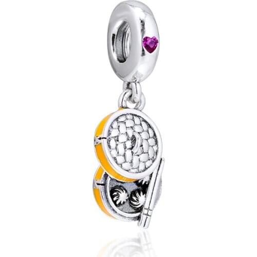 Chinese Bao Dangle Silver 925 Charms for Jewelry Making Color Enamel Dangle Charms for Bracelets & Bangles Women Jewelry Fine