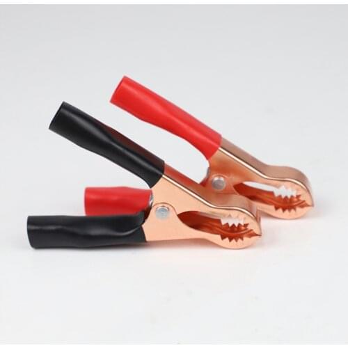 Pack of 2 50A Red + Black 80 Alligator Clip Connector Plug Power Supply mm Alligator Car Caravan Battery Test Cord Clip Best Pro