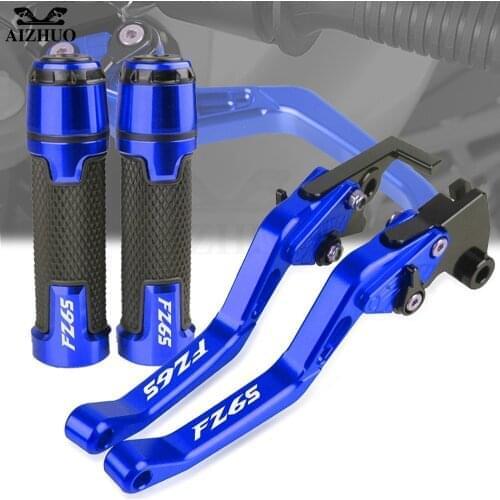 CNC Short Brake Clutch Levers FOR YAMAHA FAZER600 FAZER 600 FZ6S FZ6N 1998-2003 Motorcycle Handlebar Handle Bar Grips FZ6S Logo