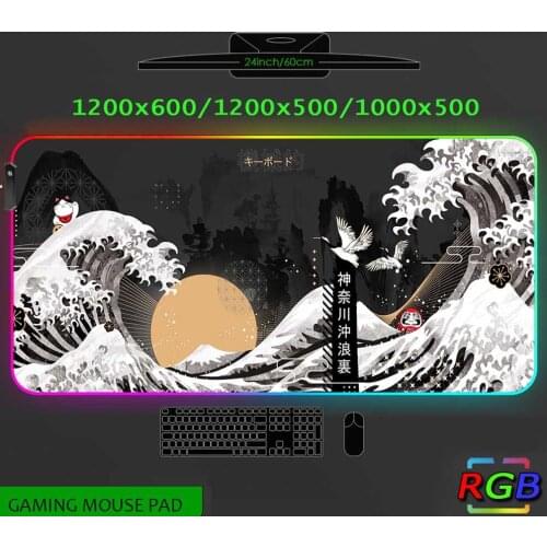 Anime Led Mat Mouse Pad 1200 500 Gamer Computer Mousepad Rgb Extended Pad Full Table Backlit Mat Large Gaming 1000x500 Playmat