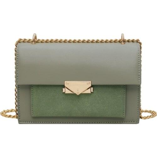 Lady Chain Handbags and Purses Travel Hand Bag Scrub Leather Crossbody Bags for Women 2021 Small Simple Shoulder Bag