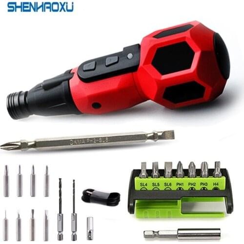 Home DIY Super Torque Electric Screwdriver Mini Drill 3.6v Lithium Battery Replace Traditional Screwdriver Led Light Power Tools