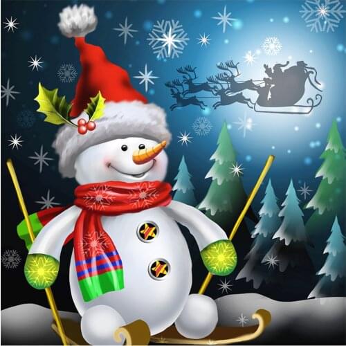 Cartoon Christmas Snowman Diamond Painting Round Full Drill Nouveaute DIY Needlework Mosaic Embroidery 5D Cross Stitch Picture