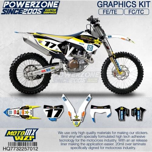 Customized Team Graphics Backgrounds Decals Custom Stickers Kit For Husqvarna 2016-18 TC FC TX FX FS 2017-19 TE FE 125-450c 704