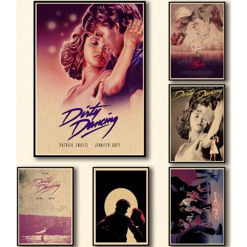 19 Designs Movie Dirty Dancing Kraftpaper Poster Artwork Fancy Wall Sticker for Coffee House Bar A3
