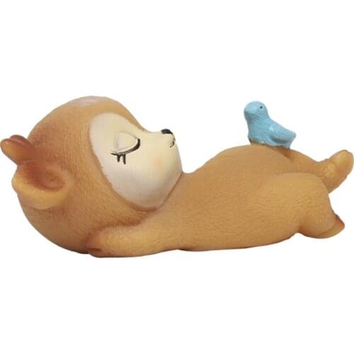 Adorable Silicone Deer Figurines Toys Miniature for Sofa Various Styles