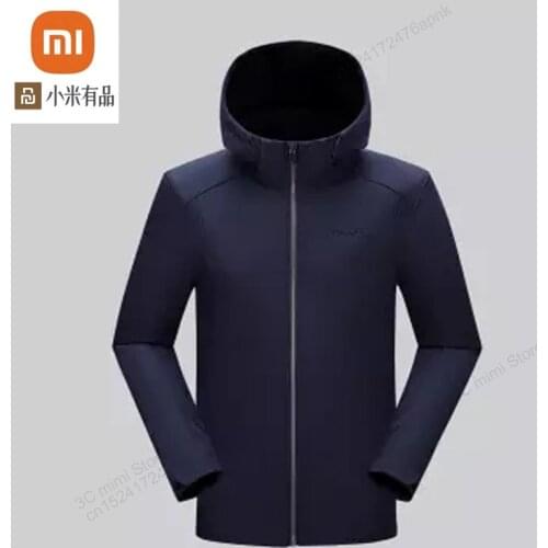 Original xiaomi windproof warm soft shell coat couple jacket thermostat technology fleece winter coat smart warm clothing