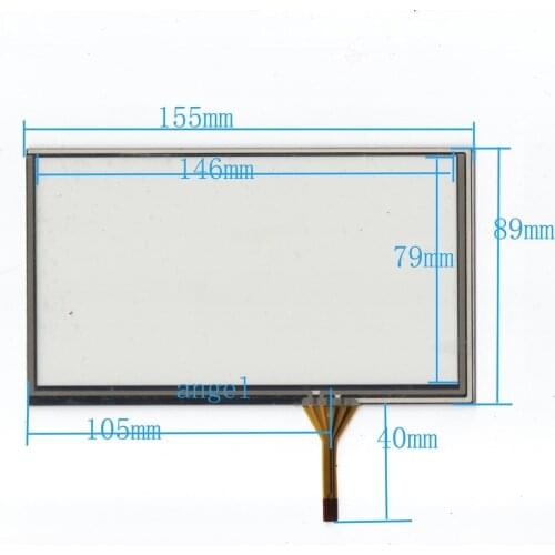 Original new 6.2 Navigation touch screen on the outside 155 * 89 families Chun Dassault Wright Huayang Soling any screen handwri