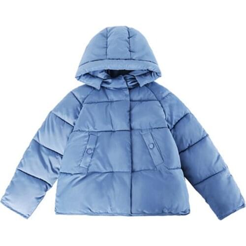 2021 Winter New Womens Down Cotton Parkas Loose Long Sleeve Female Coats Casual Thick Outerwear Lady Trendy Hooded Pockets