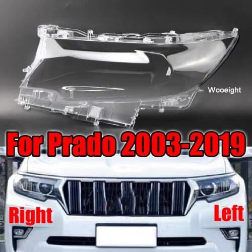 Wooeight Car Headlight Lens Replacement Front Headlamp Transparent Auto Shell For Toyota Prado 2003-2019 Lampshades Shell Masks