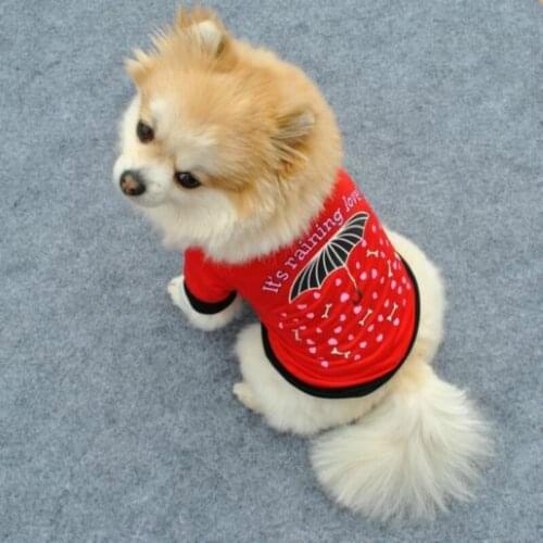 PUOUPUOOU Letter Dog Clothes Print Pet Clothes Cute Dog Coat Comfortable Cotton T-shirt for Small Medium Dogs Puppy Outfit XS-L