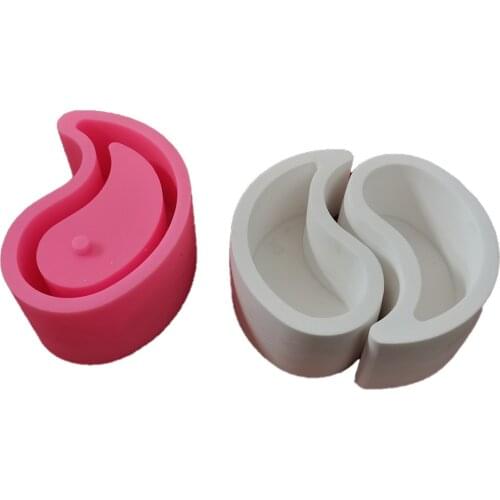 Hexagon Flowerpot Concrete Silicone Mold For Succulent Plants Round Pen Container Plaster Gypsum Mould Cement Polymer Clay Molds