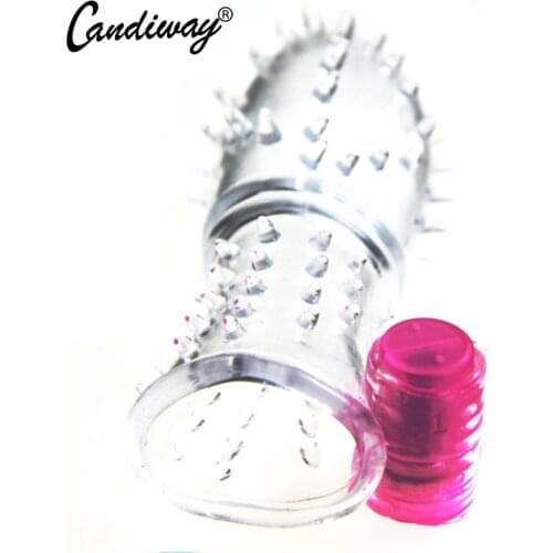 Vibrator condom dotted bold clitoris Massager Vibrating penis extender lasting cock ring delay ejaculation vibe Sex Toys For man