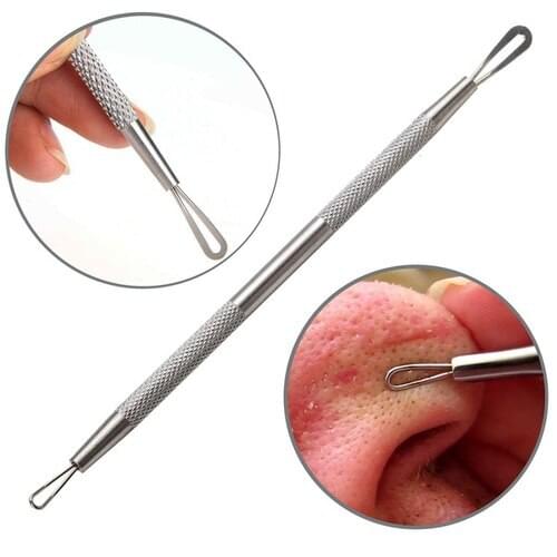 Health Blackhead Acne Extractor Cleaner Remover Tool Double Head Acne Needle