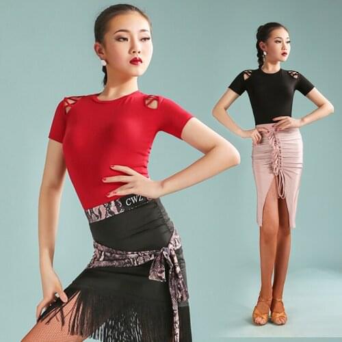 2021 Summer Latin Dance Clothes Women Latin Tops Short Sleeves Practice Wear Adult Samba Modern Ballroom Dancing Blouse BL5549