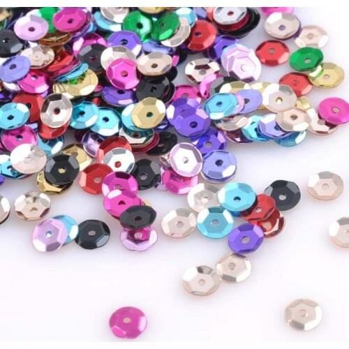 10g Round Sequin For Crafts&Paillette Sewing Scrapbooking lentejuelas beads 6.5mm About 33g CP0354X