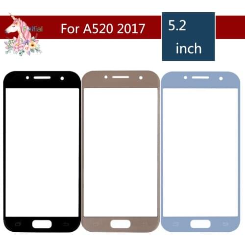 10pcs/lot For Samsung Galaxy A5 2017 A520 A520M SM-A520F A520F Front Outer Glass Lens Touch Screen Panel Replacement