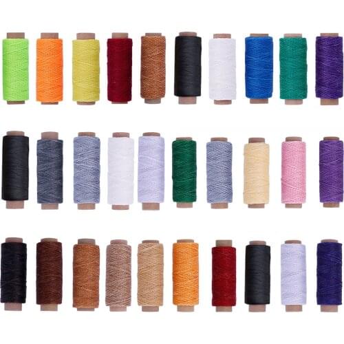 10 Roll 50m 150D DIY Handicraft Sewing Wax Waxed Thread Cord Craft for Luggage Wallet Carpet Saddle Coats Leather Supplies Tools